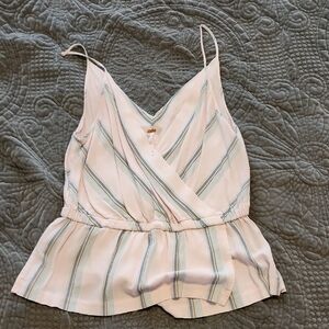 Free People Pink and Blue Striped Camisole